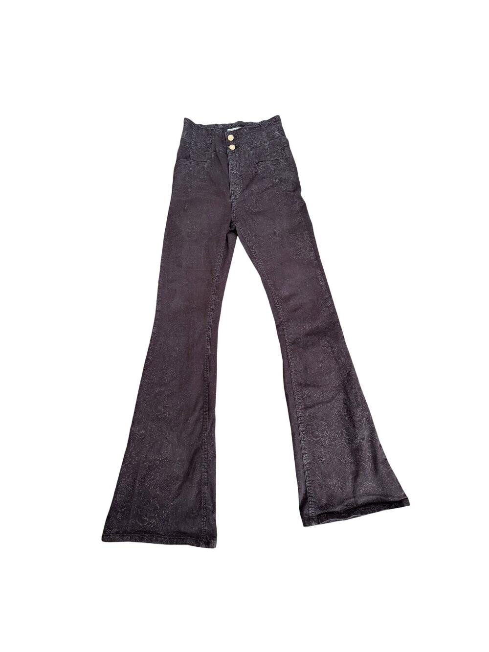 We The Free People Paisley Print Flare Jeans